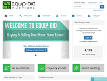 Tablet Screenshot of equip-bid.com
